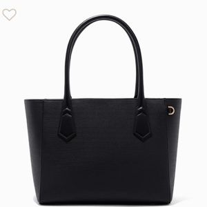 Dagne Dover Signature Tote, onyx (including key leash and sister bag)